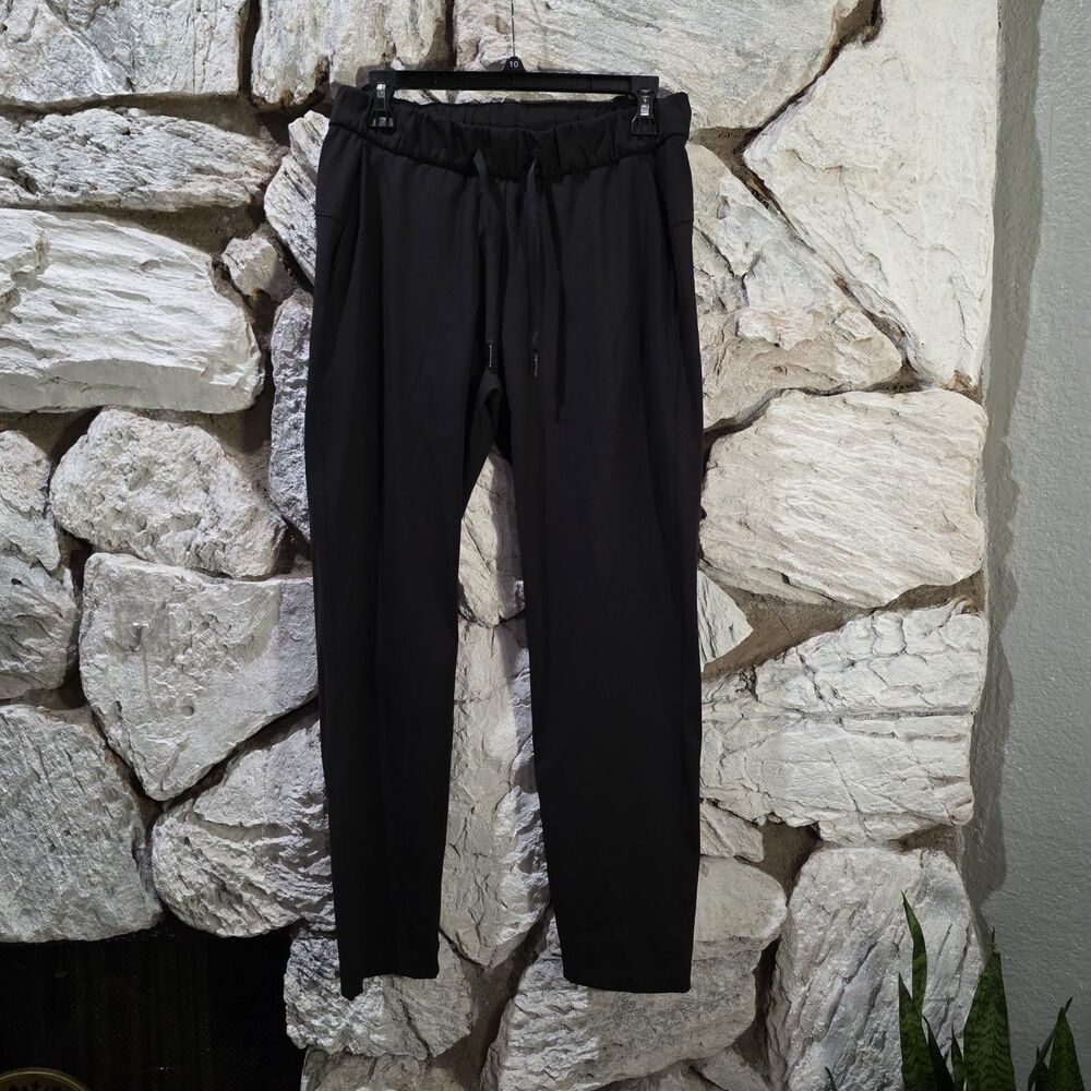 Lululemon Women’s On The Fly Jogger Pants Black Heathered Drawstring